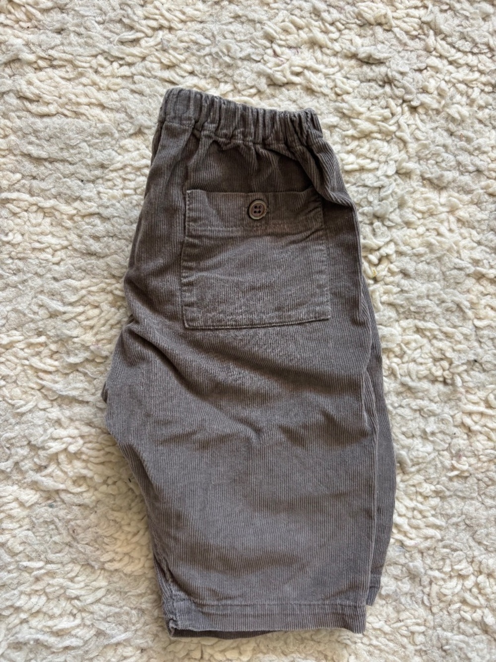 Makie Clothier Corduroy Pants Shorts Knickers Boy Girl Grey Baby 6 mo